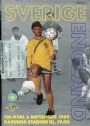 Biljetter-Ticket Fotbollsprogram Sverige-England VM kval 1989