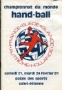 Handboll Handball Championnat du monde  V&auml;rldsm&auml;sterskapet 1981