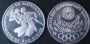 Deutsche Sportbuch Olympiaden Munchen 1972 - 2 Sportler silver coins