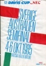 Program Davis Cup Sverige-Australien 1985