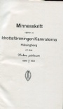 Jubileumsskrifter IFK H&auml;lsingborg Minnesskrift vid 25-&aring;rsjubileet 1921