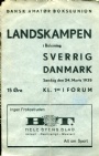 Program Landskamp boxning Sverige-Danmark 1935