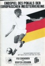 Program Endspiel des pokals der Europ&auml;ischen meistervereine PSV Eindhoven-Benfica Lissabon 1988