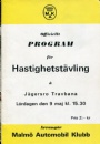 Motorsport Program Hastighetst&auml;vling J&auml;gersro 1964