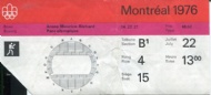 Sportboken - Biljett OS-Montreal 1976 boxing