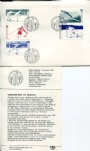Vykort-Postcard FDC Vintersport p&aring; skidor Falun 1974  