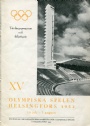 1952 Helsingfors-Oslo T&auml;vlingsprogram XV olympiska spelen Helsingfors 1952