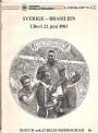 Program Fotbollsprogram Sverige - Brasilien 1983