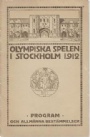 1912 Stockholm Program och allmnna bestmmelser Olympiska spelen Stockholm 1912
