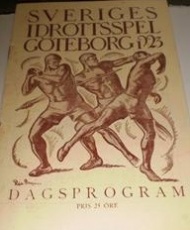 Sportboken - Sveriges Idrottsspel Gteborg 1923 Dagsprogram