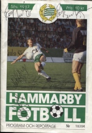 Sportboken - Program Hammarby Fotboll 1987