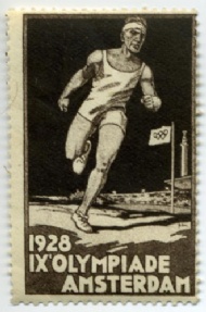 Sportboken - Brevmrke Vignette  IX Olympiade Amsterdam 1928