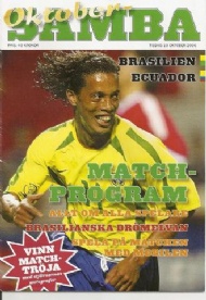 Sportboken - Matchprogram Oktober-Samba  Brasilien-Ecuador