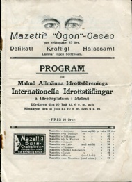 Sportboken - Program Internationella idrotttäflingar 10-11 juni 1909