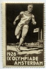 1928 Amsterdam-St. Moritz Brevmärke Vignette  IX Olympiade Amsterdam 1928