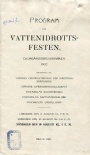 Dokument-Brevmärken Program för vattenidrottsfesten Djurgårdsbrunnsviken 1902