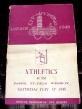 1948 London-St.Moritz Programme Athletics 31.7 XIVth Olympiad London 1948
